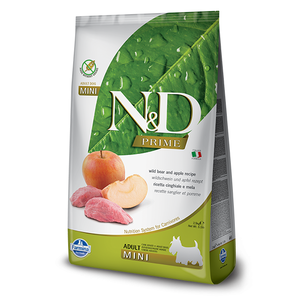 N&D PRIME TAHILSIZ KUZU & YABAN MERSİNİ YETİŞKİN MINI 2,5kg